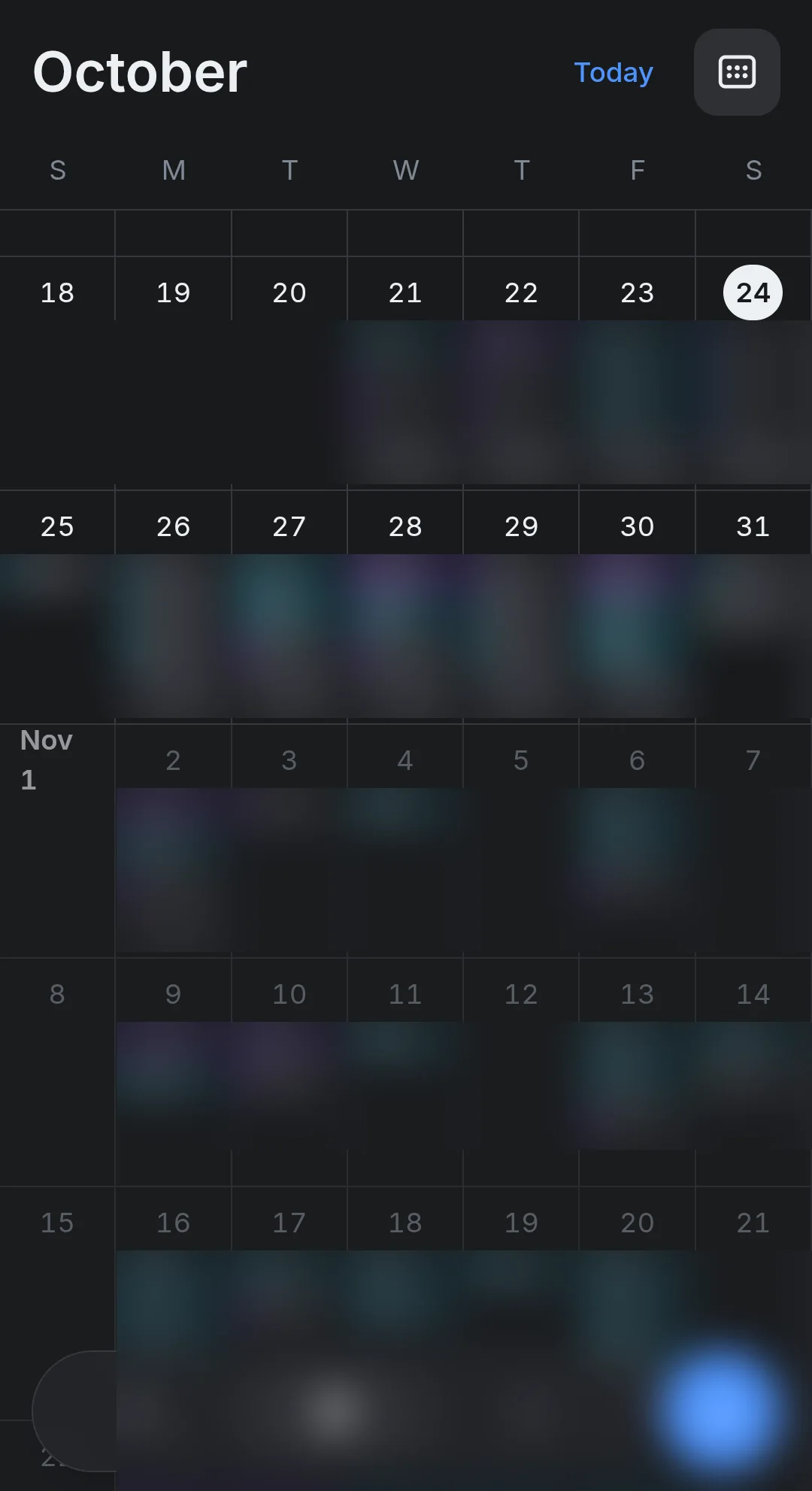 Slate month calendar